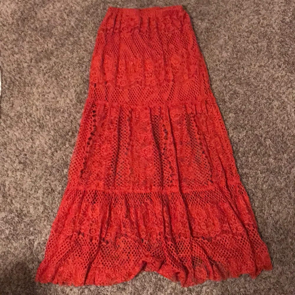 S Orange skirt